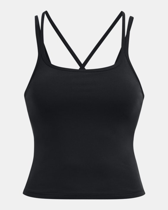 Women's UA Meridian Fitted Tank in Black image number 4